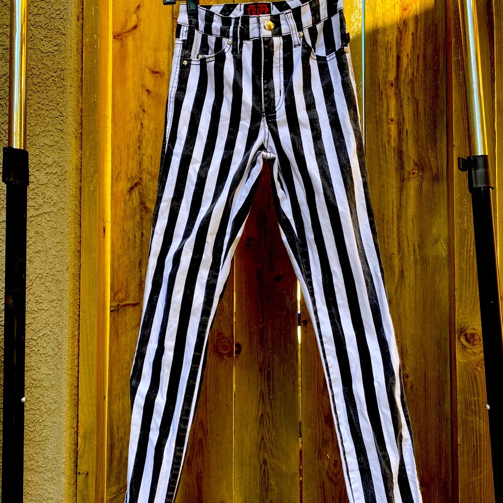 Tripp NYC High Waisted Striped Pants